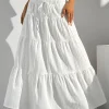 Plus Size Swing Long Skirt with Loose Fit and Spliced Detail