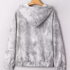 Plus Size Printed Hoodie with Kangaroo Pocket, Drop-Shoulder Sleeves and Loose Fit