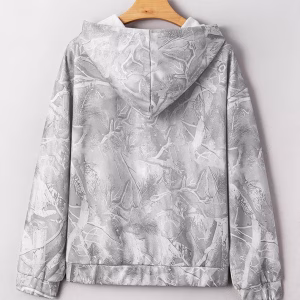 Plus Size Printed Hoodie with Kangaroo Pocket, Drop-Shoulder Sleeves and Loose Fit