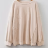 Plus Size Casual Loose Sweatshirt, Drop Shoulder Round Neck Pullover